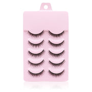 Natural Short Cross False Eyelashes – Handmade Fake Lashes for Daily Makeup (USA)