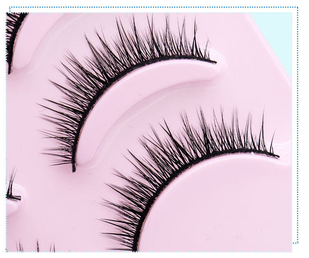 Natural Short Cross False Eyelashes – Handmade Fake Lashes for Daily Makeup (USA)