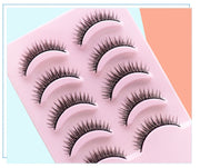 Natural Short Cross False Eyelashes – Handmade Fake Lashes for Daily Makeup (USA)