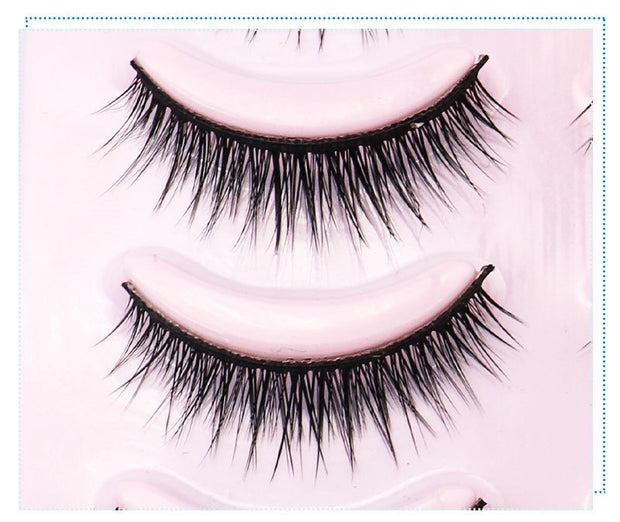 Natural Short Cross False Eyelashes – Handmade Fake Lashes for Daily Makeup (USA)