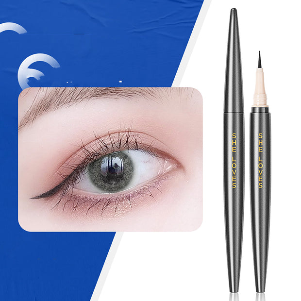 Liquid Eyeliner Pencil – Black Brown Extra Fine Tip for Lower Lashes & Precision
