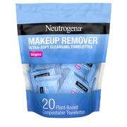 Neutrogena Makeup Remover Wipes Singles, Individually Wrapped, Daily Facial Cleanser Towelettes, Gently Removes Oil & Makeup, Alcohol-Free, 20 ct