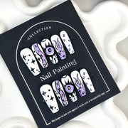 Mid-length Hand-painted Cartoon Fake Nails – Stylish Hand-worn Press-on Set