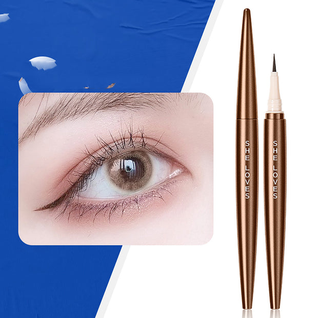 Liquid Eyeliner Pencil – Black Brown Extra Fine Tip for Lower Lashes & Precision