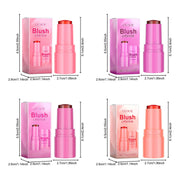 Ouhoe 5g Fruit Blush Lipstick Lip Tinted Cooling Water Jelly Natural Makeup Cheek Contour Long Lasting Matte Lip Dye Stick