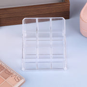 9 Slots Clear Acrylic Lipstick Storage Box Trapezoid Cosmetic Display Case Store Desk Lipstick Cosmetic Organizer Holder Stand