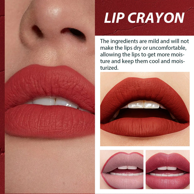 6 Colors Non-fading Lip Gloss Waterproof Lipstick Pen Matte Long-lasting Sexy Lip Gloss Beauty Matte Lip Liner Lip Makeup