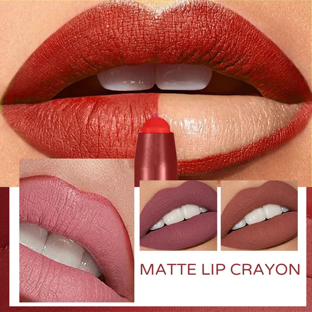6 Colors Non-fading Lip Gloss Waterproof Lipstick Pen Matte Long-lasting Sexy Lip Gloss Beauty Matte Lip Liner Lip Makeup