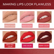 6 Colors Non-fading Lip Gloss Waterproof Lipstick Pen Matte Long-lasting Sexy Lip Gloss Beauty Matte Lip Liner Lip Makeup