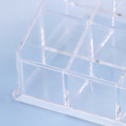 9 Slots Clear Acrylic Lipstick Storage Box Trapezoid Cosmetic Display Case Store Desk Lipstick Cosmetic Organizer Holder Stand
