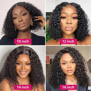 Glueless Wigs Human Hair Water Wave Bob Wig Human Hair 100% Ready to Wear Curly Wave Human Hair Wigs 4X4 Lace Bob Top Quality
