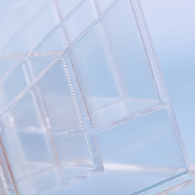 9 Slots Clear Acrylic Lipstick Storage Box Trapezoid Cosmetic Display Case Store Desk Lipstick Cosmetic Organizer Holder Stand