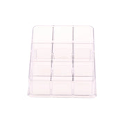 9 Slots Clear Acrylic Lipstick Storage Box Trapezoid Cosmetic Display Case Store Desk Lipstick Cosmetic Organizer Holder Stand