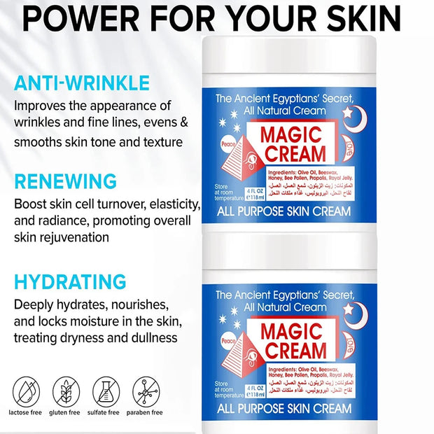 2pcs*118g Magic Facial Cream All Purpose Skin Face Cream Moisturizing Nourishing For Daily Uses
