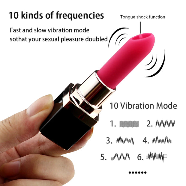 Mini Lipstick Vibrator Portable Bullet G-Spot Massage Clitoral Stimulator Rechargeable Sex Products Female Sex Toy