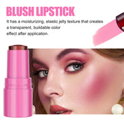 Ouhoe 5g Fruit Blush Lipstick Lip Tinted Cooling Water Jelly Natural Makeup Cheek Contour Long Lasting Matte Lip Dye Stick