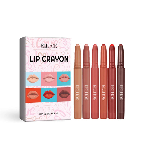 6 Colors Non-fading Lip Gloss Waterproof Lipstick Pen Matte Long-lasting Sexy Lip Gloss Beauty Matte Lip Liner Lip Makeup