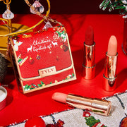 3 Colors Matte Lipstick Set Lip Stick with Red Chain Bag Package Non-Stick Cup Long Lasting Retractable Red Lipstick Set 3.5gx3