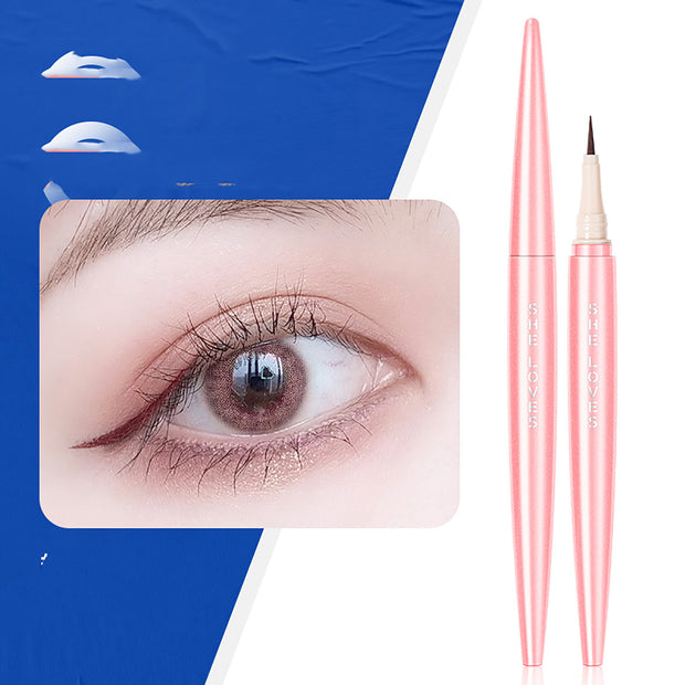 Liquid Eyeliner Pencil – Black Brown Extra Fine Tip for Lower Lashes & Precision