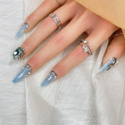 Handmade Press On Nails – Luxury 3D Custom Hand-painted UV Finish False Nails