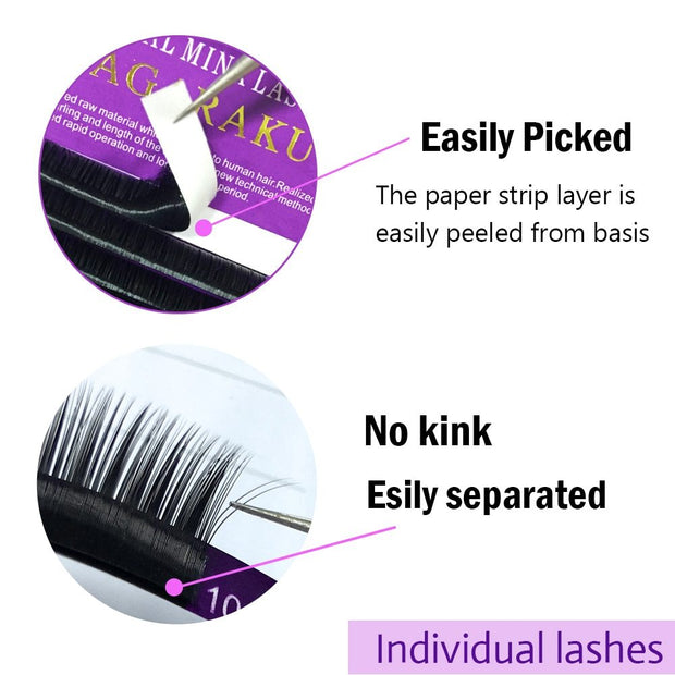 Rows Faux Mink Individual Eyelashes – Soft, Lightweight & Natural Lash Extensions