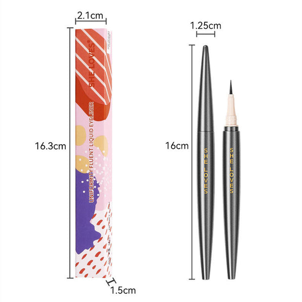 Liquid Eyeliner Pencil – Black Brown Extra Fine Tip for Lower Lashes & Precision